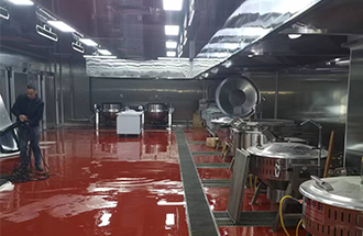 10月5日，泰山玻璃纖維（太原）有限公司職工餐廳裝飾裝修施工項(xiàng)目-志遠(yuǎn)凈化工程項(xiàng)目進(jìn)度