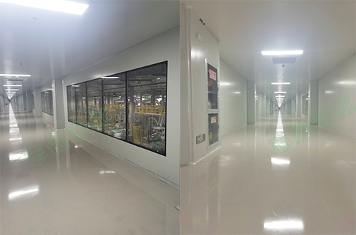 陜西秦帝鮮集食品有限公司生產(chǎn)車間參觀走廊-志遠凈化工程